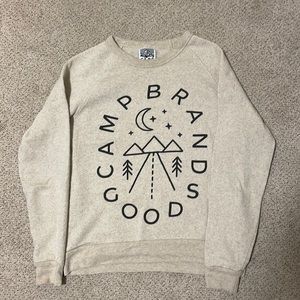 Camp brand cream crew neck sweater